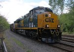 CSX 7315 leads detour train M372 over the NS.